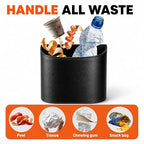 Leather Car Trash Can – Leakproof & Easy-to-Clean Car Garbage Can for Luxury Cars, SUVs & Trucks | Includes 60 Custom Liners, Secure Hook, Easy Install, Black