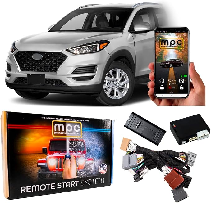 MPC Remote Start Kit Compatible with Hyundai Tucson 2017-2021 | Phone App Control | Plug and Play | Lock 3X to Start | USA Tech Support