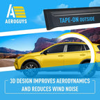 Extra Durable Window Deflectors Tape-On Window Visors Rain Guards Fit for Toyota RAV4 2013-2018, Sun Visors, Wind Vent for Shades, Exterior Car Accessories - 6pcs. AG0245