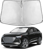 Windshield Sunshade Compatible for Audi Q4 e-tron, Sportback 2022-2024 2025 2026, Sun Visor for Front Windshield & Window Sun Shade Cover, UV Heat Blocker & Protector, Car Accessories