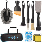 Car Detailing Brush Kit with Detail Brushes,Car Interior Detailing Brushe,Car Dust Brush,Cleaning Gel,Car Interior Cleaning Tool for Truck SUV Car Accessories