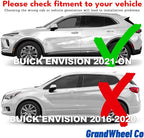 GrandWheel Window Deflectors Smoke Tinted in-Channel Side Window Vent Visor Deflectors Rain Guards Compatible with Buick Envision 2021-2026 - 4 pcs. GW1047