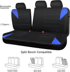 Neoprene Wetsuit Seat Covers, Waterproof Car Seat Covers Full Sets with 5mm Composite EVA, Universal Fit for Car Sedan, SUV Trucks Anti Slip with Airbag Compatible(Black Blue