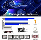 Acrylic Interior Car Lights - 6 in 1 LED Strip Lights with APP Control, 175 inches 593 LEDs Fiber Optic Lights, RGB Neon Car Ambient Lighting Kit