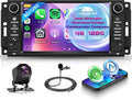 4G+128G Android Car Stereo for Jeep Wrangler 2007-2018 & Jeep Compass 2011-2015 with Wireless CarPlay Android Auto, 7 Inch Car Radio GPS Navigation WiFi SWC Bluetooth FM with Backup Camera