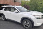 2022-2026 Tape-On Rain Guards for Nissan Pathfinder Side Window Visor Deflectors S SV SL Platinum Rock Creek Smoke Tinted Vent Shades 2023 2024 2025