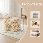 Floral Fabric Storage Basket Car Interior Storage Basket Underwear Sundries Laundry Baskets Supplies Home Organizer Bag (style 9)