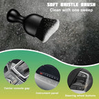 Car Interior Detailing Brush, Curved Soft Bristles Vehicle Removal Dust Collectors, Scratch-Free Automotive Cleaning Tool Accessories, Universal for Truck SUV Sedan (Black/White)