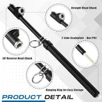 10 Pack Dual Head Tire Pressure Gauge Heavy Duty Air Pressure Tire Gauge for Auto Truck Car RV Van Gage Range 10-150PSI, 1-10Bar (Black)