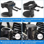 Cup Holder for Car, Cup Holder Expander for Car Air Vents, Car Ashtray Holder, Suitable for Cars and Trucks with Horizontal Blade Vents (1PCS)