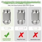 Golf Cart Wheel Lug Nuts for EZGO & Club Car, 1/2"-20 Size Chrome 16 PCS
