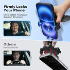 Easy One-Button Release CD Phone Holder for Car, Universal CD Slot Phone Mount, Thick Cases Friendly Cell Phone Holder for iPhone, Google, Samsung, Moto & Other Smartphones (Clamp)