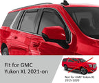 Voron Glass in-Channel Extra Durable Rain Guards for GMC Yukon XL 2021-2026, Window Deflectors, Vent Window Visors, 4 Pieces - 200621