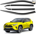 6 pcs-Low Profile Window Rain Guards Fit for Toyota RAV4 2019-2025 Window Visor Extra Durable Tape-On Window Deflectors RAV 4 Vent Visors Vent Shades Rain Guards Exterior Car Accessories