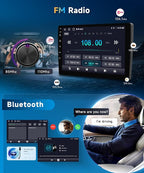 2+64G Car Stereo for Honda Civic 2012 2013 2014 2015 Wireless Carplay & Android Auto, 9 Inch Touch Screen Car Radio for Civic Bluetooth GPS Navigation DSP WiFi FM SWC for Honda Civic Radio
