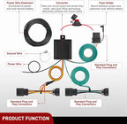 4 Pin Trailer Wiring Harness Kit 56478 Vehicle Standard 4 Way Connector Custom for 2014 2015 2016 2017 2018 2019 2020 2021 2022 2023 2024 Ram ProMaster 1500 2500 3500 Simple Fit Tow Hitch