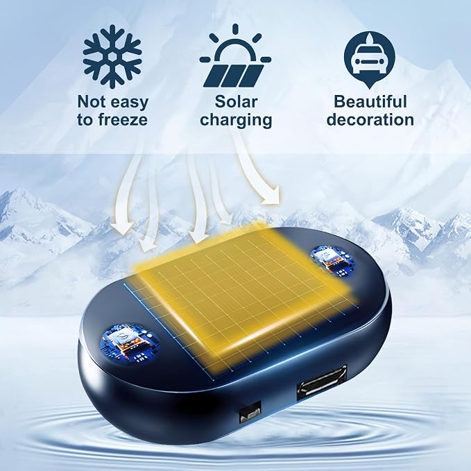 Valentines Day Gifts 6 Packs Car Interference Antifreeze Instrument,Solar AntiFreeze Electromagnetic Car Snow Removal Device,Portable Car Defroster,Fast and Efficient Ice Scrapers for Windshield