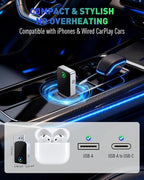 Wireless CarPlay Adapter for iPhone, 2026 Upgraded 2-in-1 Android Auto CarPlay Wireless Adapter, Convert Wired to Wireless, Fast & Stable, Plug & Play, Compatible with Factory Wired CarPlay Cars 2016+