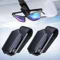 Sunglass Holder for Car (One-Handed-Operation, Gentle & Secure Hold, Silicone Padded, Universal Fit, Metal Clip) Visor Sunglass Holder Clip,Visor Sunglass for Car (Black, 2 Pack)