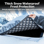 Windshield Snow Cover for Winter - Custom Fit Graphene Car Windshield Cover Outside for Ice, Snow & Hail Protection | Frost Guard with Storage Bag for SUV and Sedan (Medium+)