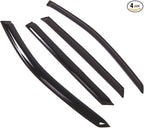Outside Mount Window Vent Visors Rain Guards Compatible with Mercedes C240 C320 Wagon 2002-2005 | Side Window Wind Deflectors Rain Shields | Smoke Tinted, 4 Pcs Set, DGWV-724