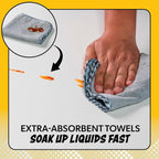 AllSwipe Multi-Purpose Microfiber Towels for Cars Microfiber Cleaning Cloth Gray Drying Towels Car Detailing for Wash Interior and Glass, 14 x 12 Inch - 6 Pack