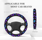 Colorful Butterflies Steering Wheel Covers Universal 15 Inch Car Wheel Cover,Anti-Slip Breathable Car Accessories Protector Fit for Trucks,Sedans,SUVs,Vans