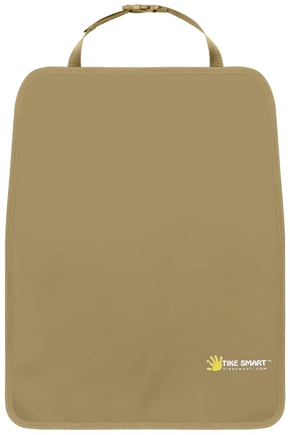 Luxury Clean-Edge Kick Mat - Tapered Design Seat Back Protector and Seat Cover with Invisible Strap and Stiff Edging (1 Mat)