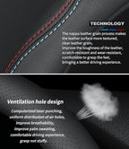Deer Route Custom-Fit for Mini Steering Wheel Cover, Premium Leather Car Steering Wheel Cover with Logo, Non-Slip, Breathable, for Mini Accessories (C-Style,for Mini Cooper)