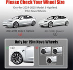 Rim Protector for Tesla 2024 2025 2026 Model 3 Highland 19 Inch Nova Wheels Cover All-in-one Car Tire Trim Rings Rim Case Hubcaps Model 3 Accessories