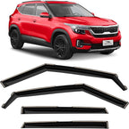 Voron Glass in-Channel Extra Durable Rain Guards for Kia Seltos 2021-2026, Window Deflectors, Vent Window Visors, 4 Pieces - 201234