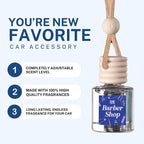 C&E Craft Co Hanging Car Air Freshener Diffuser 2 Pack, Long Lasting Fragrance Oil Car Freshener, Glass Bottle Auto Air Freshener, Made in USA (Tuscan Leather & Midnight Ice)