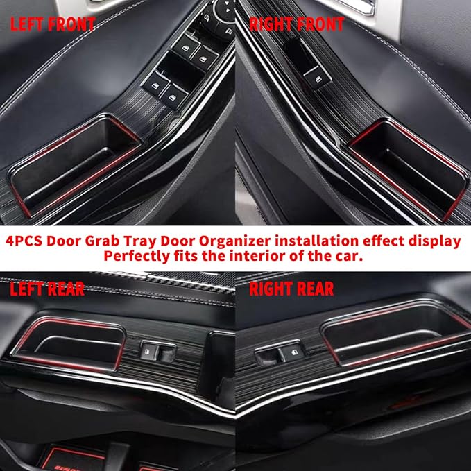 Door Handle Storage Box fit for Ford Explorer 2020 2021 2022 2023 2024 Accessories Car Pocket Organizer 4pcs/Set