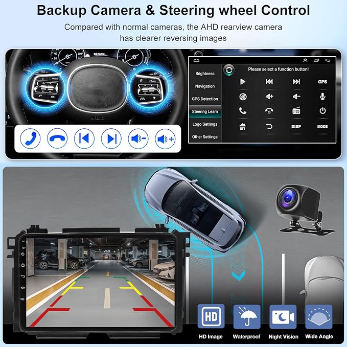 4G+64G Double Din Car Stereo Radio for Chevrolet Silverado GMC Sierra 2007-2018,for Chevrolet Tahoe 2007-2014 8" IPS Touchscreen Head Unit with CarPlay/Android Auto,GPS,FM,AUX-in,AHD Backup Camera
