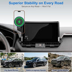 for MagSafe Car Mount Charger, Car Phone Mount for Toyota RAV4 2019–2025 7/8-Inch Screen [15W Wireless Charging], OEM-Style Fit, 360° Rotation Phone Holder Compatible with MagSafe, No Vent Blocking