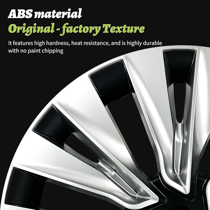 for Tesla Model Y 19 inch Wheel Rim Protector, for Tesla Wheel Cover 19 inch, Model Y(2020-2024) 4PCS Hubcaps Wheel Cover Rim Full Cover Hubcaps Accessories