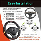Large Size Steering Wheel Cover Great Grip with 3D Honeycomb Anti-Slip Design, 15.5-15.75 Inch (Wine Red)