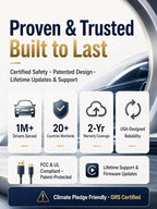 Wireless CarPlay Adapter for iPhone, Wired to Wireless CarPlay Dongle, Gold-Plated USB for Stable Connection, No Lag & Auto Reconnect in 5s, Mini Size Plug & Play, OEM Wired Cars 2016+ | USB-A/C Mini Car Dongle | Gold-Plated USB Connector | Bluetooth 5...