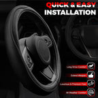 Steering Wheel Cover — Breathable Microfiber Leather Protector