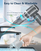 CNMSGM Portable Cordless Handheld Car Vacuum Cleaner, 20000Pa Strong Suction Rechargeable Car Vacuum, 4-in-1 Mini Vacuum for Car Interior, Home, Couch, Pet Hair, and Tight Spaces (Gray)