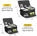 2 Layer Golf Trunk Organizer, Golf Gifts for Men with Separate Ventilated Compartment for 2 Pair Shoes, Waterproof Car Trunk Locker for Balls, Tees, Clothes, Gloves, Gifts for Golfers