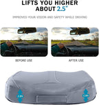Leather Car Memory Foam Heightening Seat Cushion for Short People Driving, Hip(Coccyx/Tailbone) and Lower Back Pain Relief, Adult Booster Seat for Car, Truck,SUV,Office Chair,Wheelchair.
