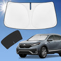 for Honda CR-V CRV 2017-2022 Sun Shade Sunshade Windshield Cover, 4-Layer Front Window Shade Custom Fit CRV Sun Visor 240T Foldable Shade Cooler Car Accessories (Not for 2022 Sport)