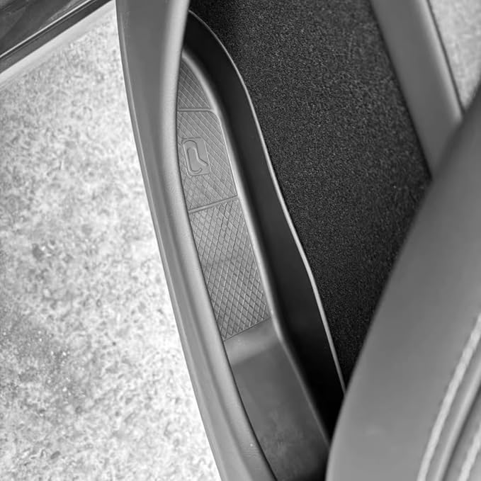 4-Piece Door Pocket Liners Set for 2026 Tesla Model Y Juniper Accessories | Protect Carpeted Door Pockets Against Spills and Debris, Durable TPE & Waterproof, Easy Removal and Clean