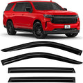 Voron Glass Tape-on Extra Durable Rain Guards for Chevrolet (Chevy) Tahoe 2021-2026, Window Deflectors, Vent Window Visors, 4 Pieces - 100926