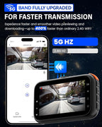4K+4K Dash Cam Front and Rear, 5G Wi-Fi 64GB SD Card Included, STARVIS Dash Camera for Cars, 3 Inch IPS Screen, Dual Channel HDR Night Vision, 24H Parking Mode, 170° Widude Angle, G-Sensor