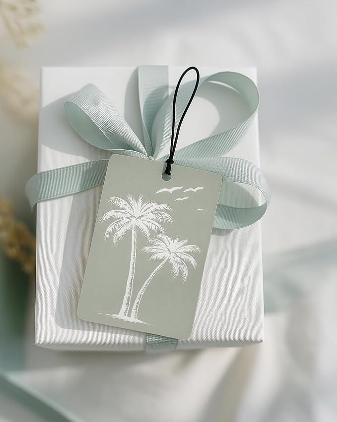 Sage Green Coastal Car Air Freshener 4 Pcs Coconut Scented, Nautical Bikini Cowgirl Car Accessories Mirror Decor for Women, Girly Beachy Hanging Air Freshener for Cars Closet Drawer Books