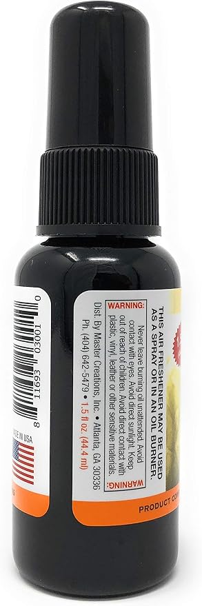 Pinacolada 1.5 Fl Oz Air Freshener Spray - Long-Lasting Room Deodorizer, Car Freshener, Odor Eliminator, Concentrated Oil-Based Spray Bottle - Red
