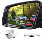 Rectangle Blind Spot Mirror, HD Glass Frameless Convex Wide Angle Rearview Blindspot Car Mirror for Car SUV and Truck (Frameless, Pack of 2)