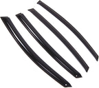 WD2-841 Dark Smoke 4 Pcs Set Window Visor (Outside Mount) Deflector Rain Guard Compatible with 2012-2016 Subaru Impreza Hatchback